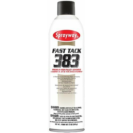 SPRAYWAY Fast Tack 383 Premium Web Pallet Adhesive, 20oz, 12PK SW383